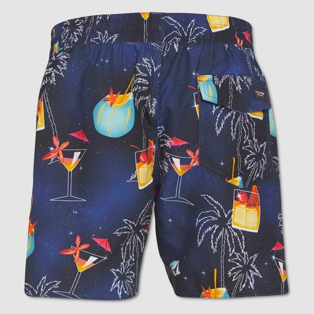 Mens Volcom Novelty Swim Trunks - NWT Large Blue / Multi Graphic - #44334-A9 - Picture 2 of 4